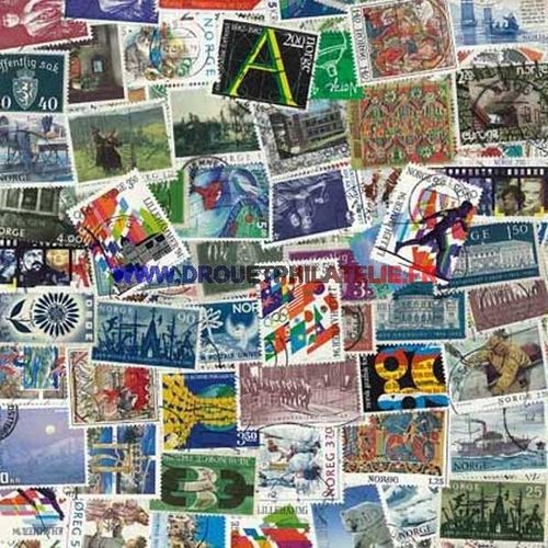 Norvege - 100 Timbres Differents Obliteres