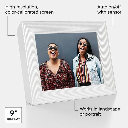 Aura Cadre Photo numérique Mason Wi-FI - 9 Pouces | Le Meilleur Cadre numérique à Offrir | Envoyez Vos Photos Depuis Votre téléphone | Installation Rapide et Facile grâce à l’Application