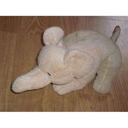 Doudou Peluche Elephant Elefant Nicotoy Beige Crème Couché 