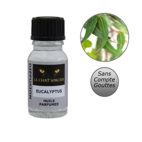 Huile Parfumée - Eucalyptus - 10ml - Diffusion - Parfum d'Ambiance - Parfum pour Bougies - sans compte-gouttes