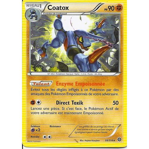 Pokémon - 59/114 - Coatox - Xy - Offensive Vapeur - Rare