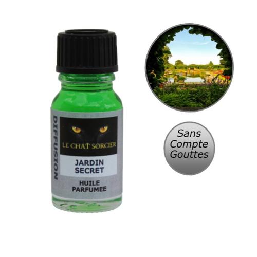 Huile Parfumée - Jardin Secret - 10ml - Diffusion - Parfum d'Ambiance - Parfum pour Bougies - sans compte-gouttes