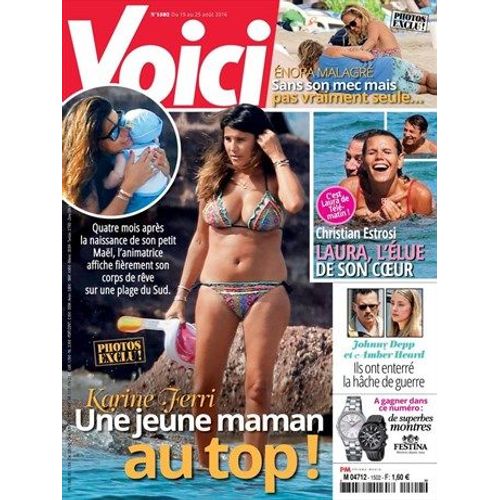 Voici N° 1502 - 19 Août 2016 - Karine Ferri Enora Malagré Lady Di Johnny Depp & Amber Heard
