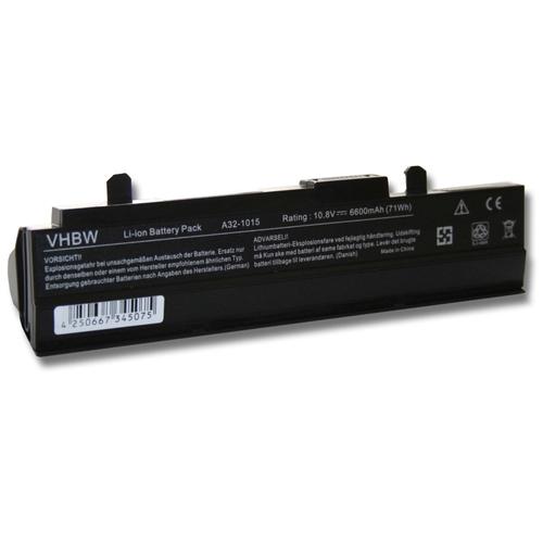 vhbw Li-Ion batterie 6600mAh (10.8V) noire pour ordinateur, PC Asus Eee PC 1215B, 1215N comme A32-1015, A31-1015, AL31-1015, PL32-1015.