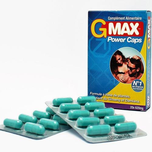 Stimulant Érection - G Max Power Caps - 20 Gélules