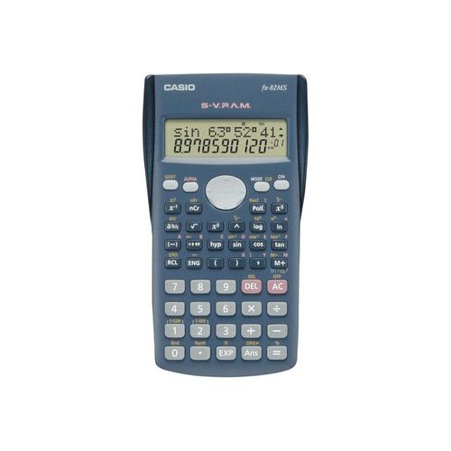 Casio FX-82MS - Calculatrice scientifique - 10 chiffres + 2 exposants - pile