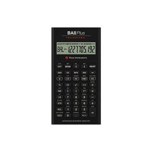 Texas Instruments BAII PLUS PROFESSIONAL - Calculatrice financière - 10 chiffres - pile