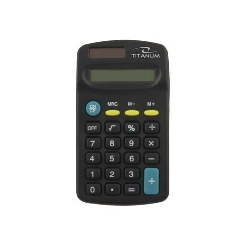 TITANUM TCL101 - Calculatrice de poche - 8 chiffres - panneau solaire, pile