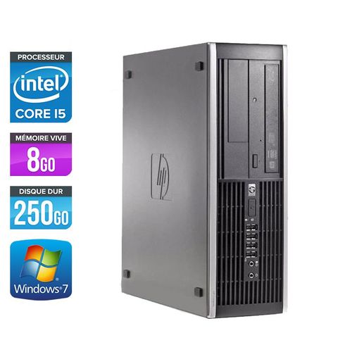 HP Elite 8200 SFF - Intel Core i5-2400 / 3.10 GHz - RAM 8 Go - HDD 250 Go - DVD - GigaBit Ethernet - Windows 7 Professionnel
