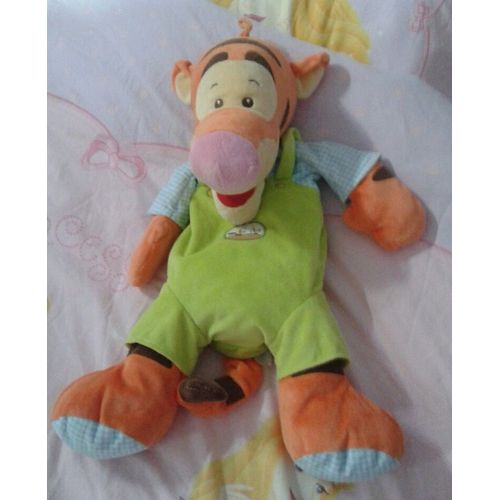 Doudou Tigrou Range Pyjama Bleu Vert Vichy