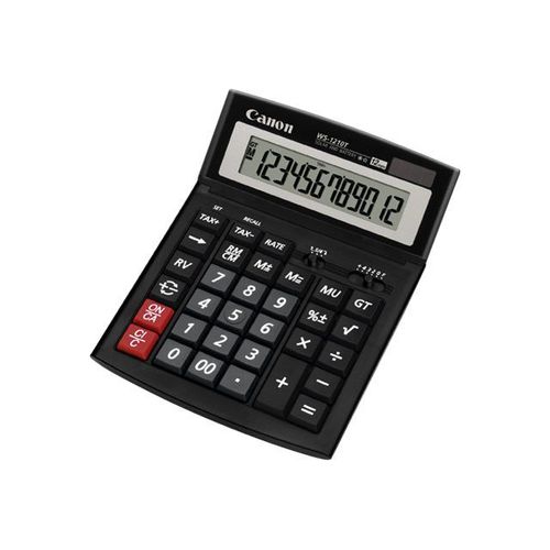 Canon WS-1210T - Calculatrice de bureau - 12 chiffres - panneau solaire, pile - noir