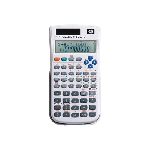 HP 10s - Calculatrice scientifique - 10 chiffres + 2 exposants - panneau solaire, pile