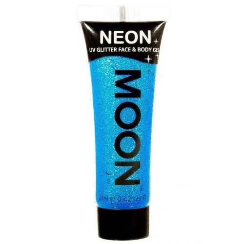 Gel Visage Et Corps Paillettes Bleu Uv 12 Ml Moonglow ©,
