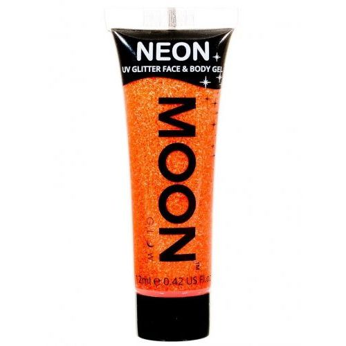 Gel Visage Et Corps Paillettes Orange Uv 12 Ml Moonglow ©,