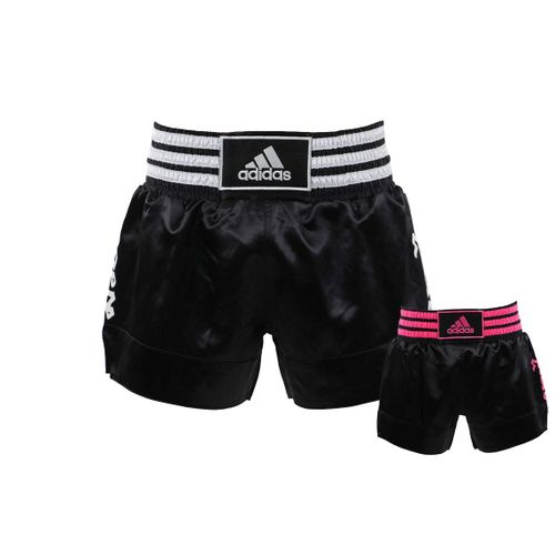 Short De Boxe Thaï Adidasnoir / Blanc - L