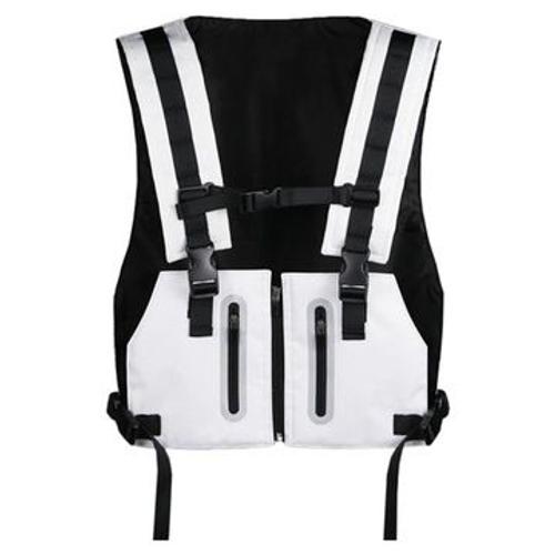 Gilet r¿¿fl¿¿chissant l¿¿ger avec fermeture ¿¿clair pour blanc CB245