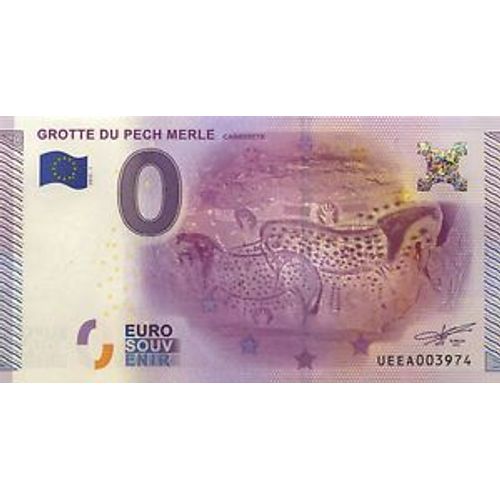 Billet Zéro Euro Touristique - Grotte Du Pech Merle
