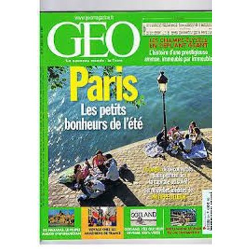 Geo N°341 : Paris - Les Champs-Elysees En Depliant Geant