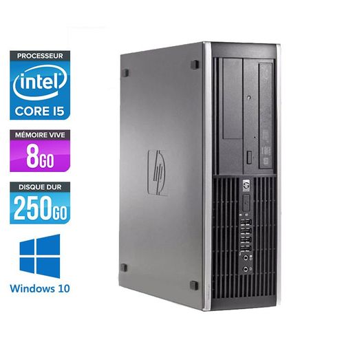 HP Elite 8100 SFF - Intel Core i5-650 / 3.2 GHz - RAM 8 Go - HDD 250 Go - DVDRW - GigaBit Ethernet - Windows 10 Professionnel