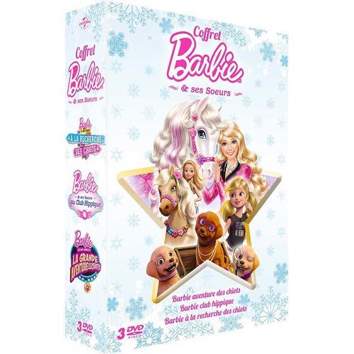 Coffret 2 Films Barbie Et Ses Soeurs : Au Club Hippique + La Grande Aventure Des Chiots + À La Recherche Des Chiots