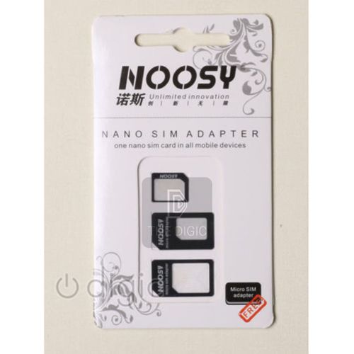 Nano Sim + Micro Sim À Sim Carte Adaptateur - Noir