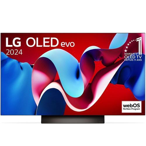 TV OLED Evo LG OLED48C4 121 cm 4K UHD Smart TV 2024 Noir et Brun