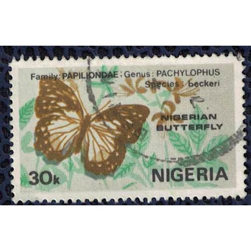 Nigeria 1982 Oblitéré Rond Used Papillon Pachylophus Beckeri