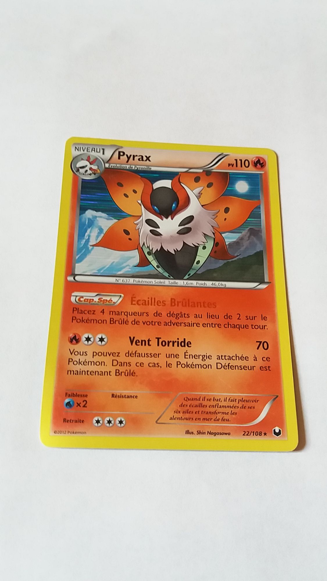 Carte Pokémon Pyrax Holo 22/108 N & B Explorateurs Obscurs Rare Fr Neuf