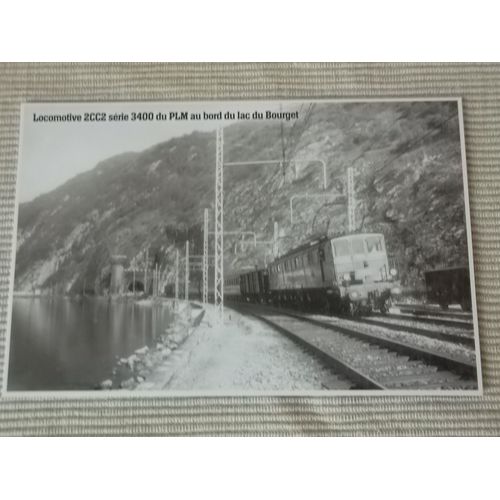 Carte Postale Train : Locomotive 2cc2 Serie 3400 Du Plm Au Bord Du Lac Du Bourget-Editions Atlas