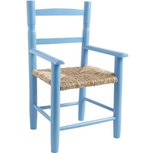 Fauteuil Enfant En Bois Laqué Bleu Ciel