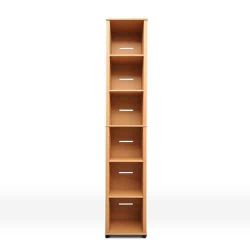 Bookcase Single With Shelves - Naturset 10 Pcs.