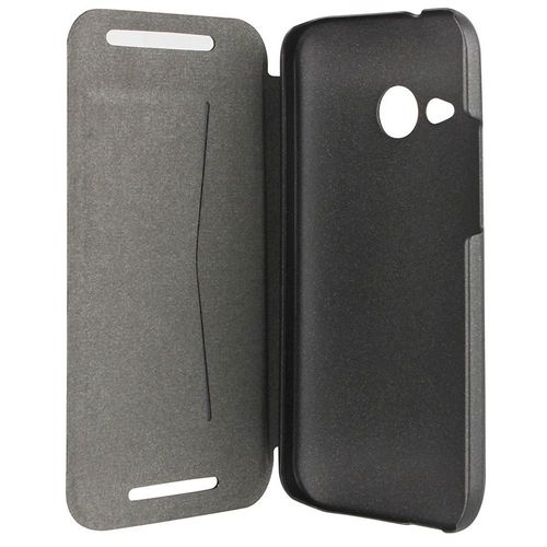 Etui Folio À Rabat En Simili Cuir Noir Pour Htc One-Mini-2