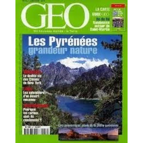 Geo N°257 : Les Pyrenees Grandeur Nature - Carte Guide Ile De Re