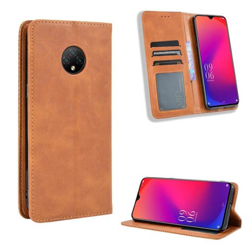 Étui Pour Doogee X95 Fermeture Magnétique Cuir Pu Portefeuille - Le Brun