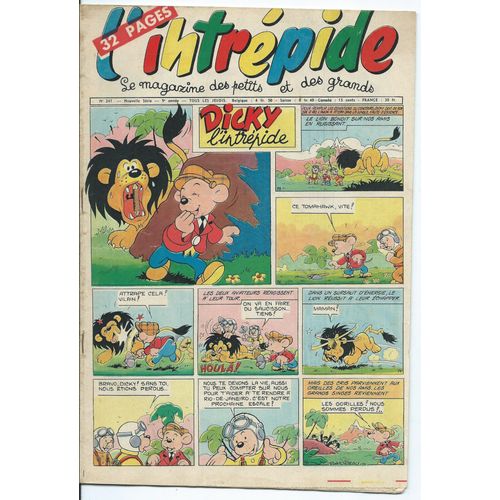 Dicky L'intrépide / David Crockett / Kid Le Libérateur / Buffalo Bill / Petit Shérif / Arthur Et Zoé / Roland, Héros Des Mers / L'île Fantastique (Histoire Complète) / Hardi John ! : L'intrépide # 341
