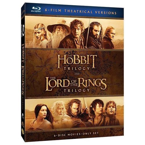 Le Hobbit Et Le Seigneur Des Anneaux, Les Trilogies - Version Cinéma - Blu-Ray