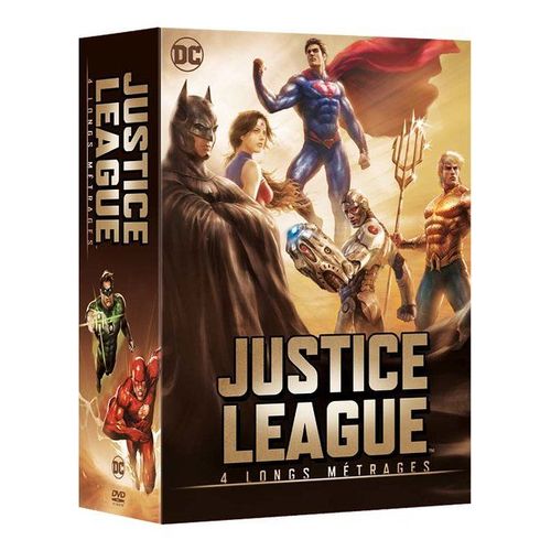 Justice League - 4 Longs Métrages : Le Paradoxe Flashpoint + Le Trône De L'atlantide + Dieux Et Monstres + Vs Les Teen Titans - Pack