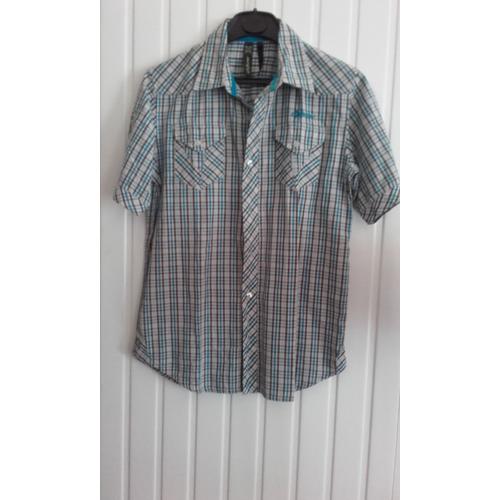 Chemise Oxbow Garçon 12 Ans A Carreaux Bleu / Marron