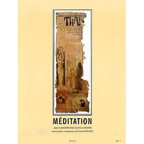 Méditation De Thaïs Pour Saxophone Alto Et Piano