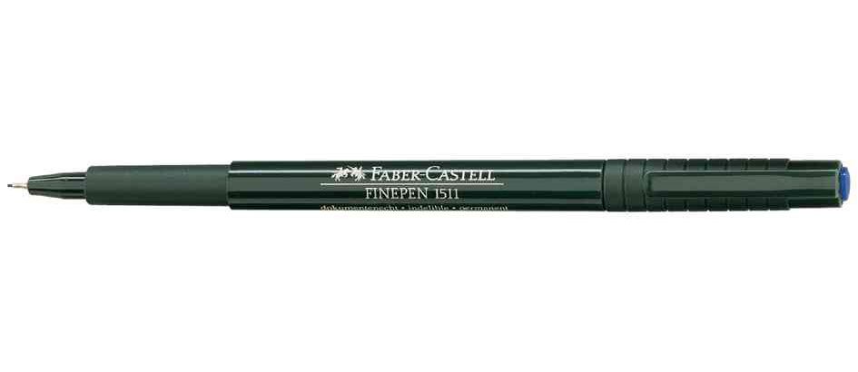 Faber-Castell Lot De 3 Feutres Extra-Fin Finepen 1511, Bleu