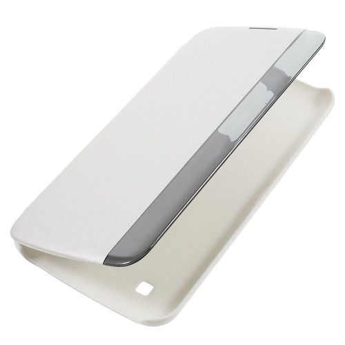 Etui À Rabat Pour Lg K10 Avec Fenêtre Notification Coloris Blanc