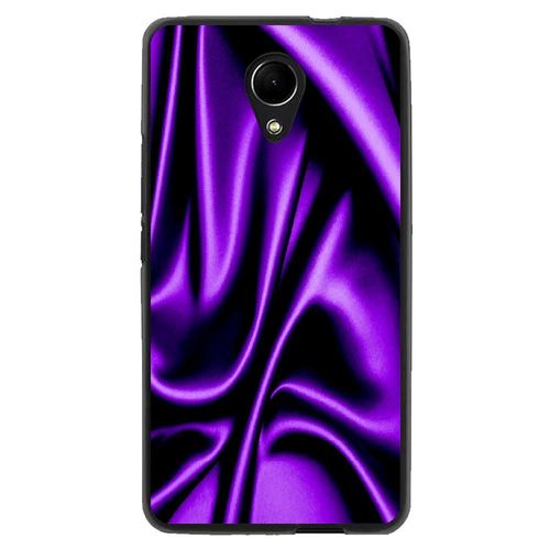 Coque Souple Pour Wiko Robby Avec Impression Motifs Soie Drapée Mauve