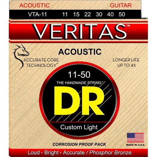 Dr Strings Veritas Vta-11 Cordes Guitare Folk Acoustique 11-50