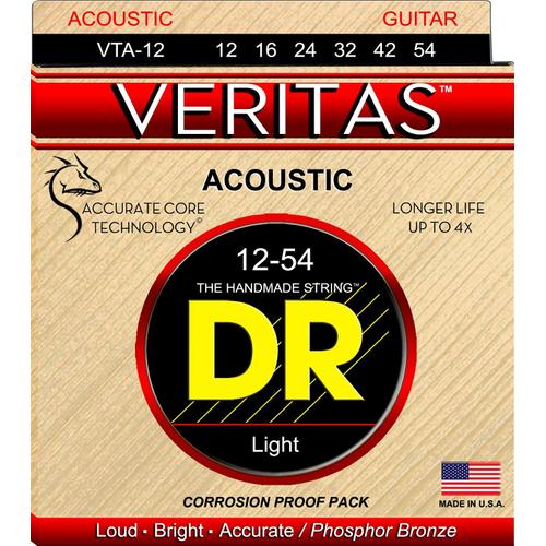 Dr Strings Veritas Vta-12 Cordes Guitare Folk Acoustique 12-54