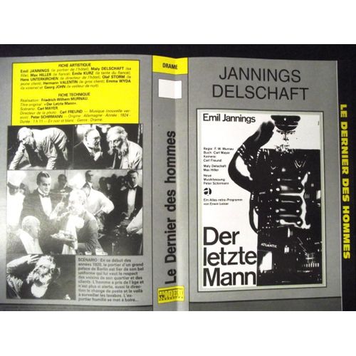 Jaquette Du Film.Le Dernier Des Hommes(1924).Réalisation.Friedrich-Wilhem Murnau Avec Emil Jannings Maly Delschaft Max Hiller Émile Kurz
