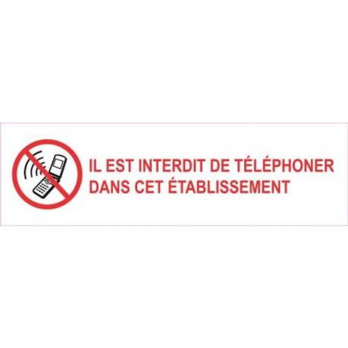 Interdiction De Téléphoner Autocollant Sticker Adhesif - Taille : 4 Cm