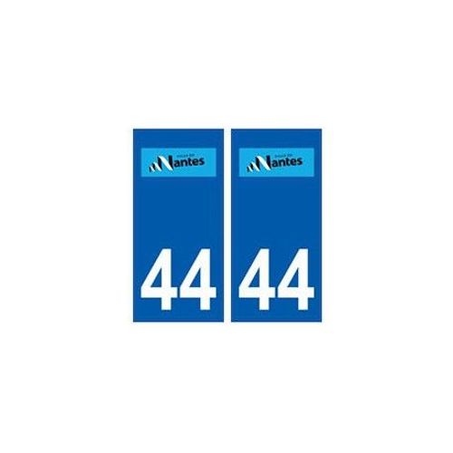 44 Nantes Logo Autocollant Plaque Stickers Ville - Couleur : Droits - Angles : Droits