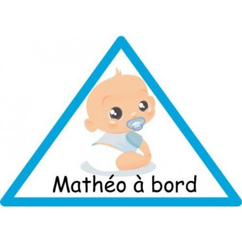 Sticker Bebe A Bord Personnalise Garcon Autocollant Rakuten