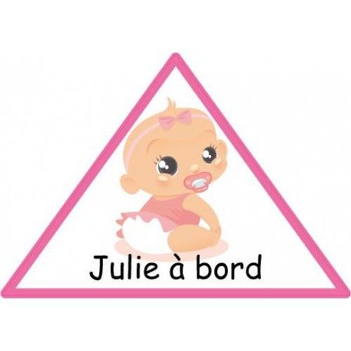 Sticker Bebe A Bord Personnalise Fille Autocollant Rakuten