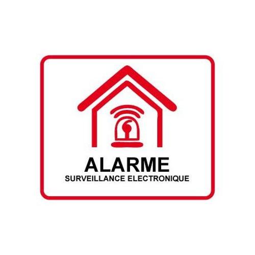 Autocollant Etablissement Maison Magasin Sous Vidéo Surveillance Alarme 7 - Taille : 5 Cm